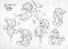 winnie the pooh character sketches