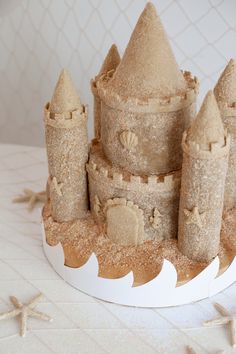 a sand castle made to look like it is on display