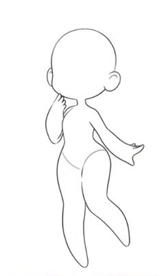 an outline drawing of a person with one hand on his chest and the other leg up