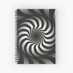 black and white spiral design spiral notebook