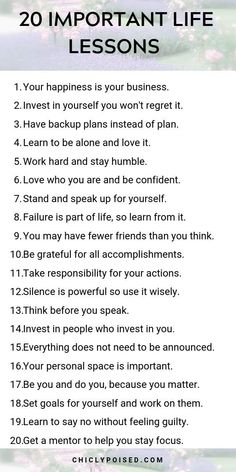 the 20 important life lessons you need to learn