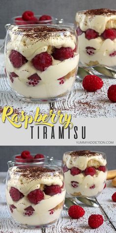 raspberry trifle dessert in a glass bowl