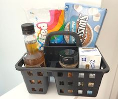 a basket filled with lots of different items