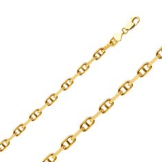 14K Gold 4.0 mm Anchor chain measuring 28 inches in length; features lobster clasp. Made in Italy. Lobster Clasp, Jewelry Watches, In Italy, Yellow Gold, Italy, Chain, Yellow, Gold