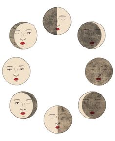 the words asulas de esther are arranged in a circle with faces painted on them