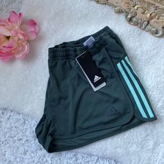 Brand New Adidas Short With 3 Stripes Size Large Casual Green Bottoms With Three Stripes, Adidas Green Athleisure Bottoms, Adidas Green Sports Shorts, Green Stretch Adidas Bottoms, Adidas Green Sporty Shorts, Adidas Sporty Green Shorts, Sporty Green Adidas Shorts, Adidas Green Bottoms For Spring, Casual Green Adidas Shorts