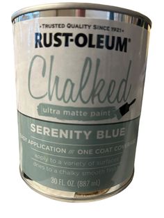 Rust-Oleum 285139 Ultra Matte Interior Chalked Paint 30 oz Serenity Blue Serenity Blue, Matte Paint, Rust Oleum, Chalk Paint, Chalk, Rust, Stain, Home Improvement, How To Apply