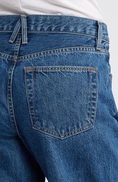 Relaxed yet dramatic, these high-waisted jeans with full-length wide legs are fashioned from stretch-enhanced Italian denim 31" inseam; 23" leg opening; 11 1/2" front rise; 16" back rise (size 29) Zip fly with button closure Five-pocket style 98% cotton, 2% elastane Machine wash, tumble dry Made in the USA of imported fabric High Waist Flare Jeans With Five Pockets, Modern High Waist Rigid Denim Flare Jeans, Modern High-waisted Rigid Denim Flare Jeans, Modern High Waist Cropped Jeans In Rigid Denim, High Waist Rigid Denim Flare Jeans With Belt Loops, Wide Leg Cropped Jeans With Five Pockets, High Waist Cropped Jeans With Belt Loops, Rigid Denim Straight Hem Pants, Mid-rise Flare Jeans With Belt Loops