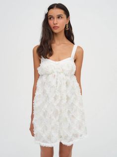 Crafted in floral printed gauze with lace trims—the Nova white mini dress is an ultra-special babydoll dress that's suited to equally special moments. It features an exposed stretch lace bra that gives way to an empire waist and a full gathered skirt. Full Gathered Skirt, Mini Dress White, Lace Trims, Gathered Skirt, Special Moments, Babydoll Dress, Stretch Lace, Senior Photos, White Mini Dress