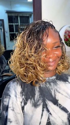 40 Bob French Curl Braids Hairstyles Too Pretty To Pass Up French Curl Braids Hairstyles Short, Short Boho French Curl Braids, French Curl Braids Bob, Blonde Layered French Curl Braids, Tree Braids Hairstyles, Shoulder Length Layered, Cute Bob Hairstyles, Curled Bob