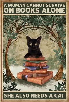 Cat And Book, Katt Grejer, Cat Poster, Cat Quotes, Cat Posters, Animal Posters, Poster Vintage, Crazy Cat Lady, 귀여운 동물