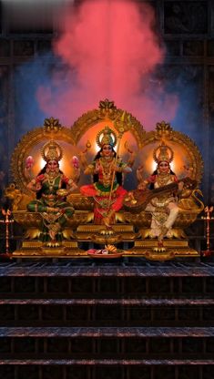 Tridevi Goddess Wallpaper, Tridevi Goddess, Ram Navami Photo, Laxmi Goddess, Huawei Wallpapers, Lucky Wallpaper