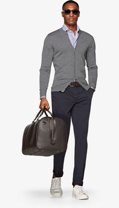 Light Gray Pants Outfit Men, Honey Business, Outfit Office, Blazer Outfits Men, Cardigan Outfit, Mens Casual Outfits Summer