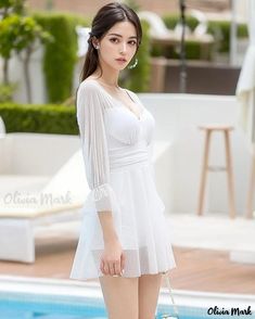 OliviaMark - Jin Hong Full Body Swimsuit with Advanced Tummy Control for Upscale Spa Resorts and Exquisite Vacation Swimwear