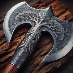 Fantasy Axes Design, Nordic Artwork, Tactical Swords, Cool Swords, Arm Armor, Cool Knives, Fantasy Armor, Hammers, Axes