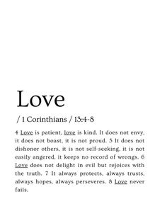 Love Is Patient Bible Verse, Love Is Scripture, Love Is Verse, Good Quotes From The Bible, Love Corinthians 13, What Is Love Bible Verse, Do Things From Love Not For Love, Love Does Not Envy Corinthians 13, Love Is Bible Verse