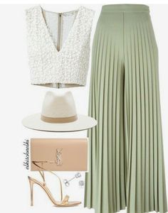 Givenchy Sandals, Janessa Leone, فستان سهرة, Pleated Pants, Mode Inspiration, Gianvito Rossi, Alice Olivia, Look Fashion