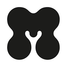 an image of two black shapes on a white background