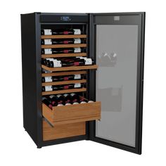 Wine Guardian's Luxury Connoisseur Style Single-Zone Wine Refrigerator Wine Bottle Dimensions, Wine Cellar Lighting, Different Types Of Wine, Wine Cellar Door, Metal Wine Rack, Long Term Storage, Wine Display, Wine Refrigerator, Types Of Wine