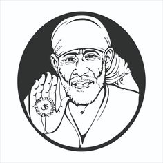 an old man with glasses and a turban holding his hand up to the side