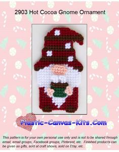 a crochet pattern for a gnome with a potted plant in his hands