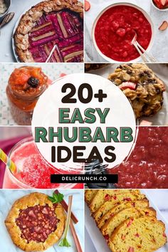 20 + easy rhubarb ideas for desserts, pies and more