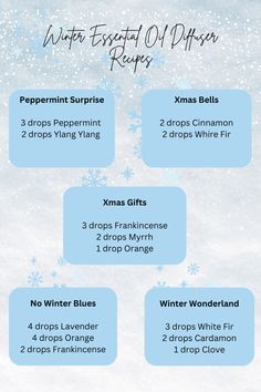 Create a warm, inviting home with winter essential oil diffuser blends that are super easy to make. Use oils like frankincense, eucalyptus, or vanilla to bring comforting scents to any room. Whether you're hosting guests or relaxing alone, these simple blends will make you love the season even more. Perfect for cozy nights or adding cheer during the holidays. Try them today to brighten your winter.  #winter #winteressentialoilblends #essentialoils #essentialoil #selfcare #affiliatelink #essentialoildiffuser #essentialoiltips #diffuser #diffuseraromathearpy #diffuserblend #aromatherapy  #essentialoilblends #essentialoilblend #skincare #fragrance #scents #homefragrance #homedecor #essentialoilDIY #natural #skin #antiaging #diyessentialoils Winter Essential Oil Blends, Warm Inviting Home, Homemade Essential Oil, Hosting Guests, Essential Oil Diffuser Blends, Oil Diffuser Blends