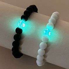 Glow in the dark bracelet set of 2 Dark Bracelet, Friendship Bracelet, In The Dark, Bracelet Set, Glow In The Dark, Friendship Bracelets, Favorite Jewelry, The Darkest, Beauty Book