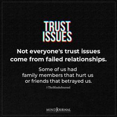 a black background with the words trust issues on it