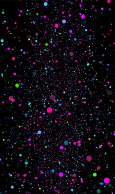 an abstract black background with multicolored dots