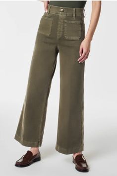 Size Chart Description One of Oprah's Favorite Wide Leg Jeans Crafted to perfection, these jeans redefine comfort with their pull-on style and concealed tummy control feature, ensuringafigure-flattering silhouette. Product Description:Experience the beloved retro wide-leg pants style now in a fresh cropped length. These zip-up design denim jeans feature a high-rise waist and come equipped with hidden core shaping technology. Additionally, we've introduced practical patch front pockets for the first time. Crafted from premium stretch denim. Size Fit: Waist Position: Natural waist for excellent coverage Waist to Hip: Fitted, wide-leg design Approximate Wide Leg Opening: 12 inches Inseams: Petite 24.5 inches (recommended for 5'4" and under), Regular 26.5 inches, Tall 29.5 inches (recommended Winter Closet, Cropped Wide Leg Jeans, Jean Crafts, Pants Style, Wide Leg Jeans, Zip Up, Fashion Pants, Unique Fashion, Stretch Denim