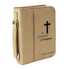 Light Brown Leatherette Personalized Large Bible Cover with Handle #BibleStudy #ChristeningGifts #Bible #GiftsForHer #BaptismGifts #ConfirmationGifts #CommunionGifts #ReligiousGifts #BibleCover #BookCover Bible Cover, Bible Covers, Communion Gifts, Confirmation Gifts, Baptism Gifts, Books Of The Bible, Christening Gifts, Religious Gifts, Coffee Bag