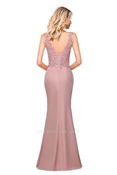 Pink Sleeveless Mermaid Dress For Prom, Fishtail Bridesmaid Gown With Sweep Train, Sleeveless Lace Back Prom Gown, Bridesmaid Fishtail Gown With Sweep Train, Bridesmaid Lace Gown For Prom Season, Bridesmaid Fishtail Dress With Sweep Train, Sleeveless Fitted Mermaid Bridesmaid Dress, Bridesmaid Gown With Lace Back For Prom Season, Fitted Sleeveless Gown With Lace Back