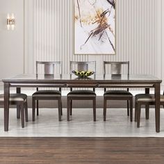 Furniture of America Chase Modern 90-inch Wood Extendable Dining Table with 18-inch Leaf - Bed Bath & Beyond - 41065544 Dinner Guests, The Chase, Dining Room Bar, Dining Space, Online Furniture Stores