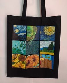 Custom Clothes Aesthetic, Shopper Bag Design, Van Gogh Tote Bag, The Starry Night