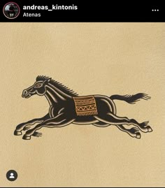 an image of a horse that is on the wall