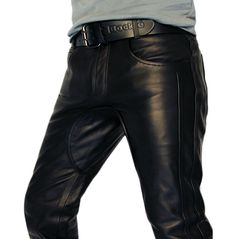 Handmade Men Leather Jeans Black Leather Pants Biker Trousers for Men Tight Leather Pants, Mens Leather Clothing, Mens Leather Pants, Studded Jacket, Black Leather Pants, Leather Jeans, Biker Leather, Leather Trousers, Men's Wardrobe