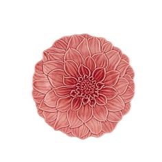 a pink flower on a white background