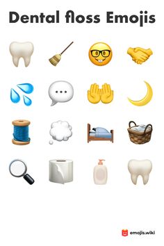 the dental floss emojis poster is shown