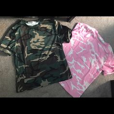 Cameo Shirts, New Without Tag-Obv Never Worn...Selling Both Together, But If Interested In One Or The Other, Just Let Me Know Camouflage Tops With Graphic Print For Spring, Casual Camouflage Shirt For Summer, Trendy Camouflage Tops For Summer, Casual Camouflage Short Sleeve Shirt, Casual Camouflage Tops For Spring, Spring Camouflage Tops With Graphic Print, Casual Camouflage Short Sleeve Tops, Trendy Camouflage Tops For Spring, Trendy Summer Camouflage Top