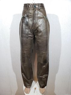 Chic men's brown leather pants. Brown leather pants for men. Great men's pants made of durable dense brown leather. The pants are easily fastened with a metal zipper and metal buttons. The pants have two pockets in the front and one in the back with metal zippers. The pants have a pleasant polyester lining. Pants are reliable for active activities, they will definitely stand out from the crowd and draw attention to you. MEASUREMENTS Pants length                                     110 cm  |  43.5 in Length inside leg                              81 cm   |  32 in                                                               Waist circumference                         76 cm  |  30 in Hips circumference                           96 cm  | 38 in One leg's thigh Leather Pants For Men, Leather Pants Brown, Active Activities, Brown Leather Pants, Mens Leather Pants, Pants Brown, Pants For Men, Waist Circumference, Pants Length