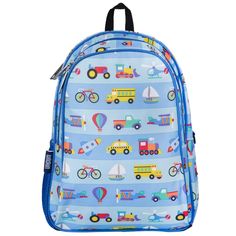 Your child will be the talk of the playground with the Wildkin 15 Inch Kids School Backpack! Eye-catching patterns and a functional design come together to make this backpack for boys and girls a fun addition to your child’s school and travel essentials. Two padded, adjustable shoulder straps and a padded back provide comfort, while the durable top handle is perfect for hanging in a locker before heading to class. We’ve designed our 15 Inch to withstand even the toughest, homework-filled school Kids School Backpack, Kids Backpack, Boys Backpacks, Go Blue, Travel School, School Backpack, Kids Backpacks, Elementary School, Functional Design