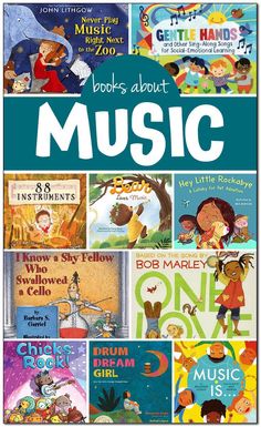 children's books about music are featured in this book cover image with the title