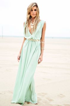 Grecian Style, Grecian Goddess, Boho Beautiful, Green Maxi, Boho Green, 2015 Fashion, Dry Clean Only, Dress Length, Spring Fashion