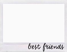 a white photo frame with the words best friends in black ink on it's side