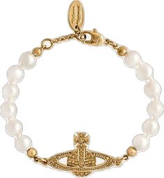 Elegant White Orb-shaped Jewelry, Luxury Pearl Bracelet With Charm, Luxury White Beaded Bracelets, Luxury White Pearl Drop Bracelets, Luxury White Pearl Drop Bracelet, Bas Relief, Gold Light, Swarovski Pearls, Pearl Chain