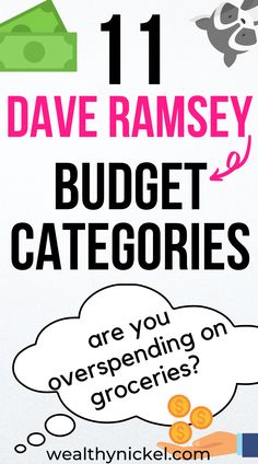 a poster with the words 11 ways to save ramsay's budget categores