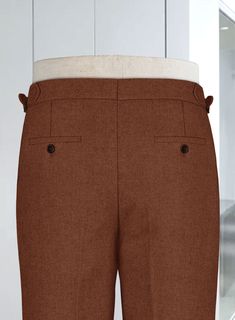 Invest in a sophisticated charm by wrapping our Naples Chestnut Highland Tweed Trousers, crafted from pure wool material, which gives off thick, dense, soft textures while blending a lavish spirit to elevate the feel with an attractive brown solid finish. Taking on the vintage aesthetics that genuinely boost the stylish accents with a carved silhouette highlights the impeccable tailoring to arise at elegant venues and destination weddings.  
 
 Look Includes   Naples Chestnut  Tweed  Fabric  Cro Brown Wool Pants For Winter, Tailored Brown Wool Pants, Classic Brown Winter Pants, Tailored Brown Pants For Winter, Brown Wool Pants For Business Casual, Luxury Fitted Brown Bottoms, Classic Brown Wool Pants, Brown Wool Business Pants, Brown Formal Bottoms For Winter