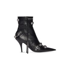 Women's Cagole 90mm Bootie in Black | Balenciaga US Hollywood Heels, Balenciaga Boots, Black Balenciaga, Shoes Boots Ankle, Pu Heels, Denim Maxi Skirt, Womens Boots Ankle, High Heel Boots, Black Ankle Boots