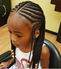 Braid Beads, Braid Styles For Girls, Receding Hairline, Hair Kids, Cool Braid Hairstyles